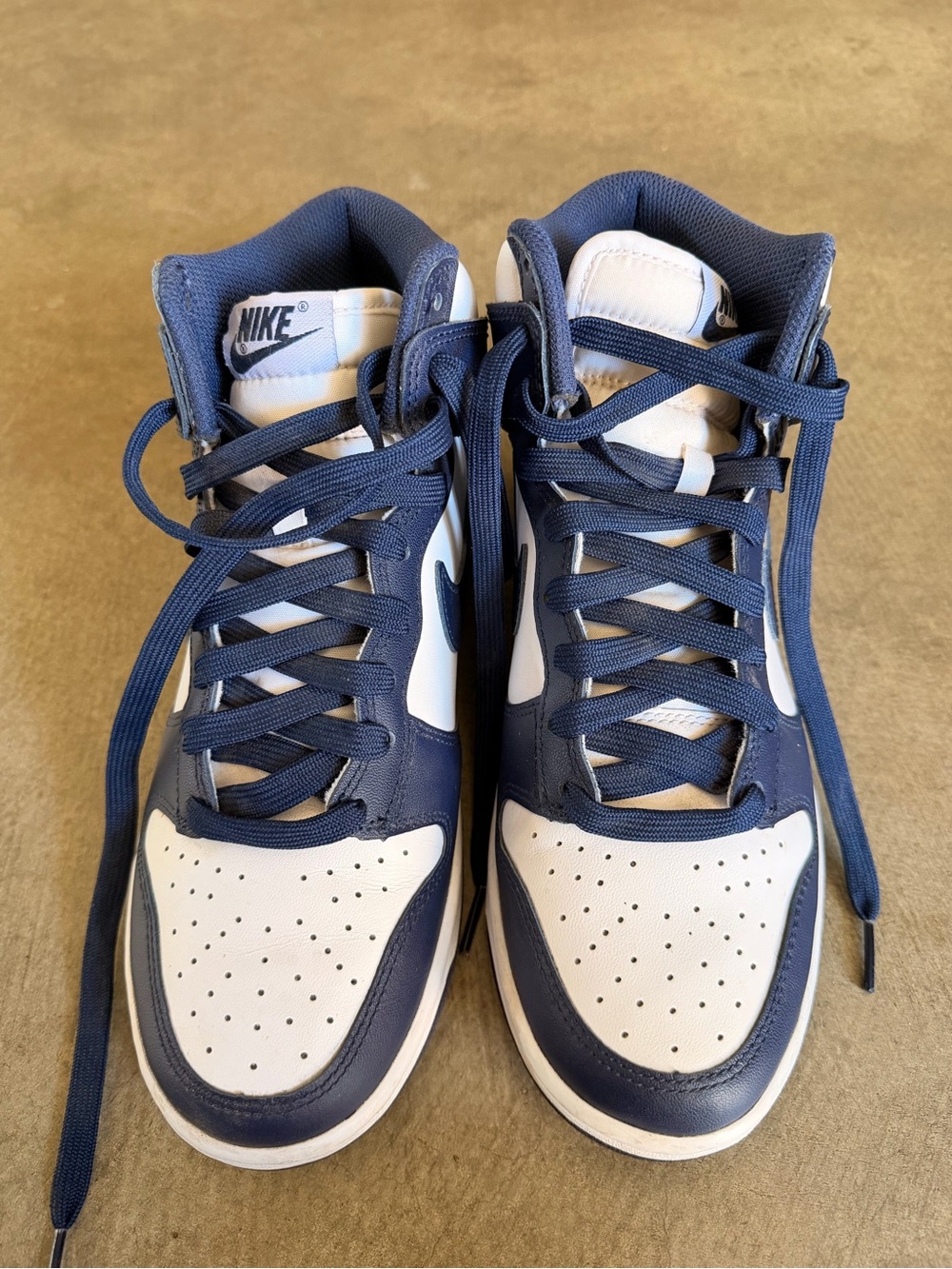 Men’s 6.5 Nike dunk high midnight navy shoes